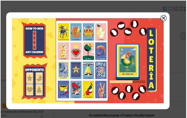 Google for doodle games- Loteria