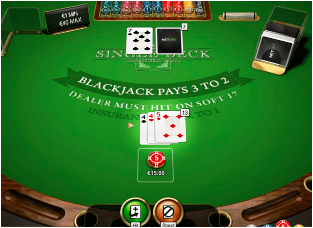 Single deck Blackjack